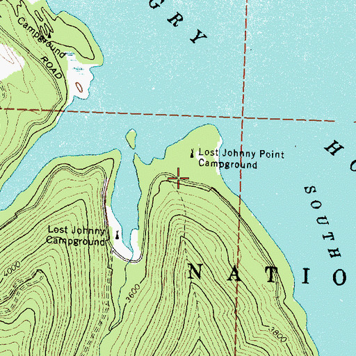 Topographic Map of Lost Johnny Point, MT