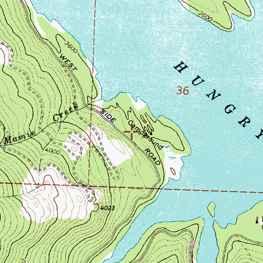 Topographic Map of Doris Point, MT
