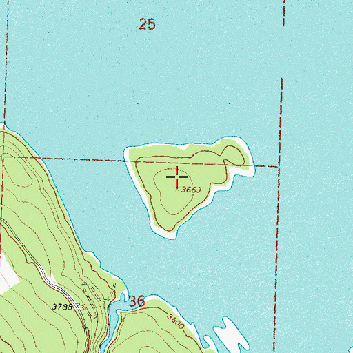 Topographic Map of Clayton Island, MT