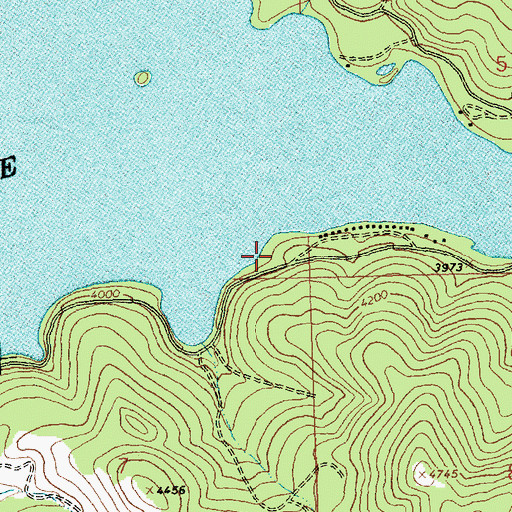 Topographic Map of Ashley Lake Campground, MT