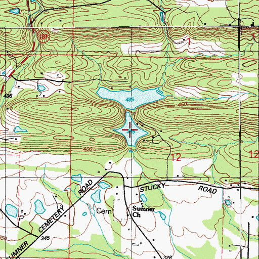 Topographic Map of Wilkins Lake, AR