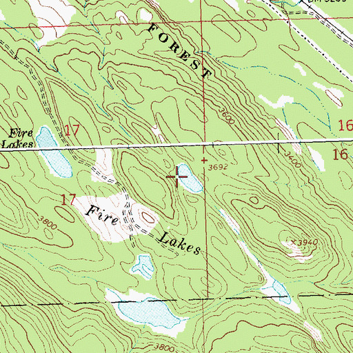 Topographic Map of Burnt Lake, MT