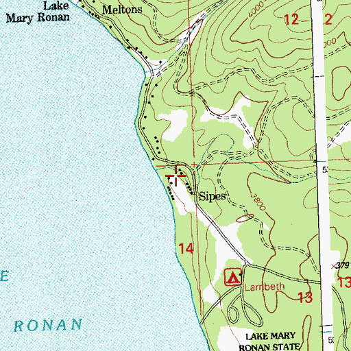 Topographic Map of Sipes, MT