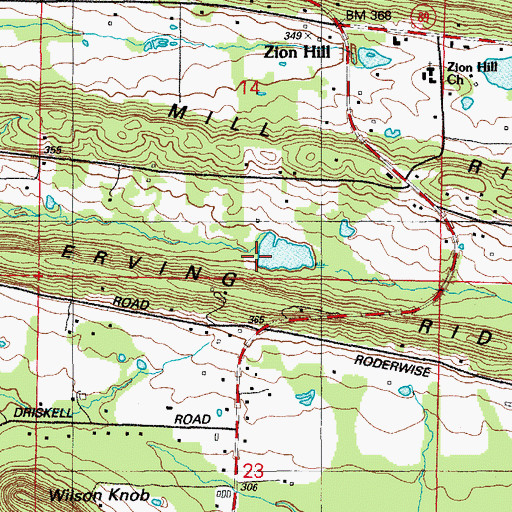 Topographic Map of Faulkner Lake Dam, AR