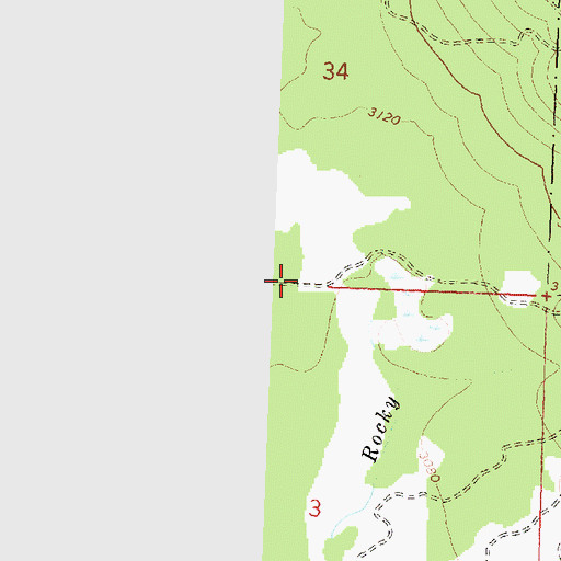 Topographic Map of Foothills Cross-Country Ski Area, MT