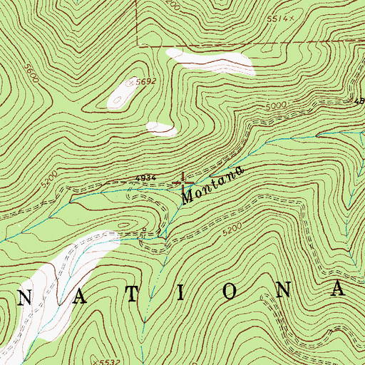 Topographic Map of O Neil Creek, MT