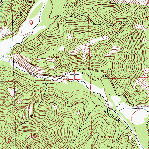 Topographic Map of Grovedale, MT