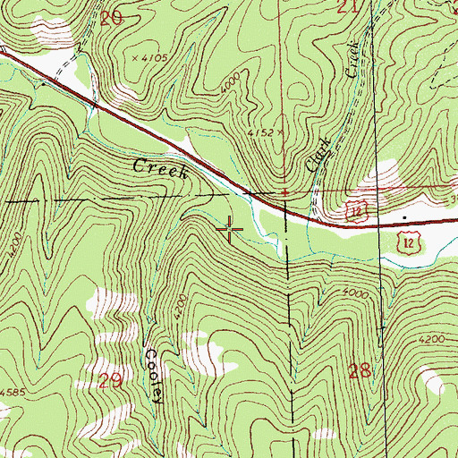 Topographic Map of Lewis and Clark Campground, MT
