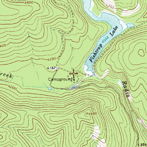 Topographic Map of Fishtrap Lake Recreation Site, MT