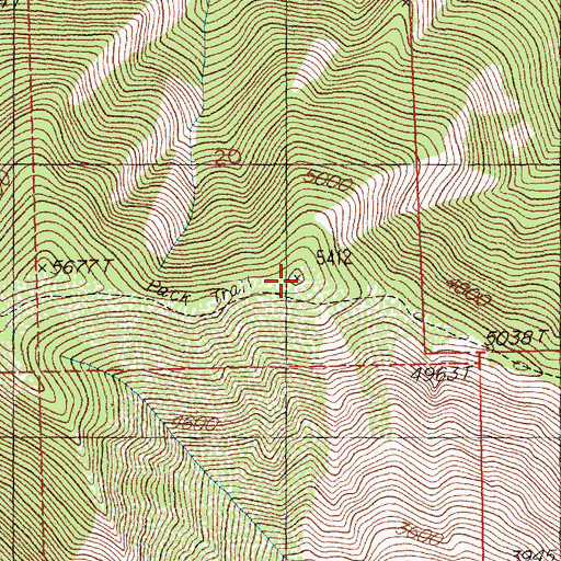 Topographic Map of Marble Point, MT
