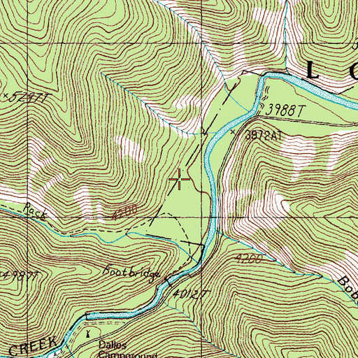 Topographic Map of Welcome Creek Campground, MT