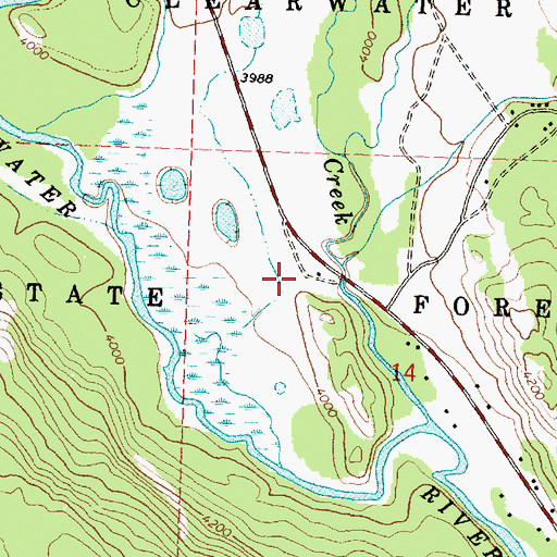 Topographic Map of Corlett, MT