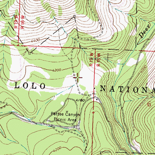 Topographic Map of Pattee Canyon, MT