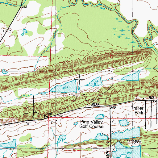 Topographic Map of Brown Lake Dam, AR