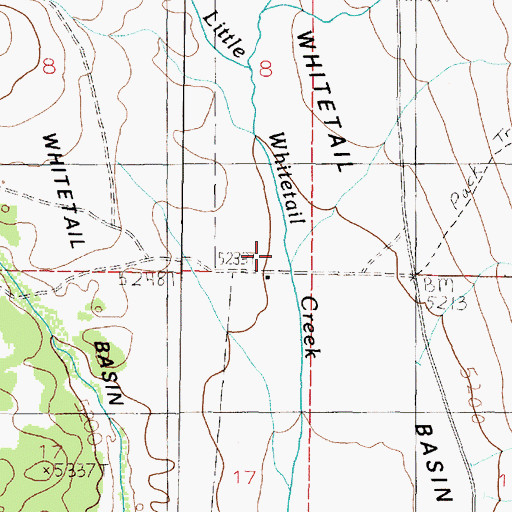 Topographic Map of Salsbury, MT