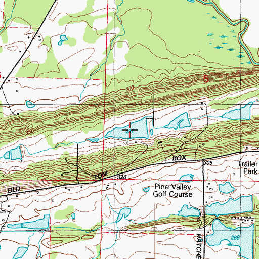 Topographic Map of Brown Lake, AR