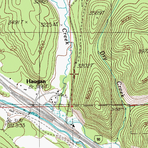 Topographic Map of Savenac Nursery, MT