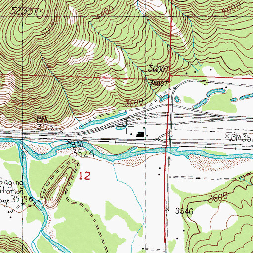 Topographic Map of Rock Creek Lodge, MT