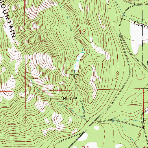 Topographic Map of Grouse Lake Trail, MT