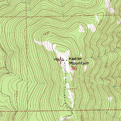 Topographic Map of Keeler Mountain Lookout Station, MT