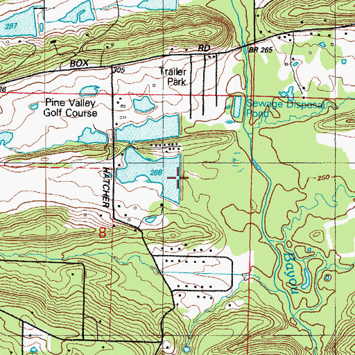 Topographic Map of Hatcher Lake Number Two Dam, AR