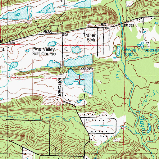 Topographic Map of Hatcher Lake Number Two, AR