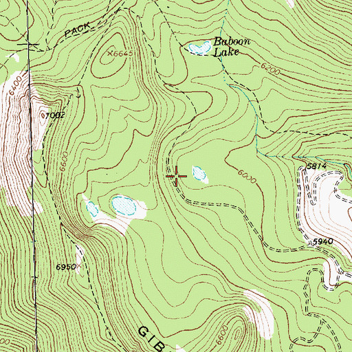Topographic Map of Stahl Peak Snow Gage, MT