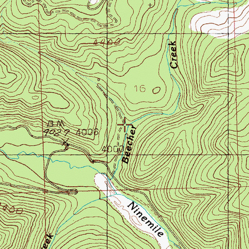 Topographic Map of Pats Creek, MT