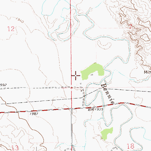 Topographic Map of East Sidney Substation, MT