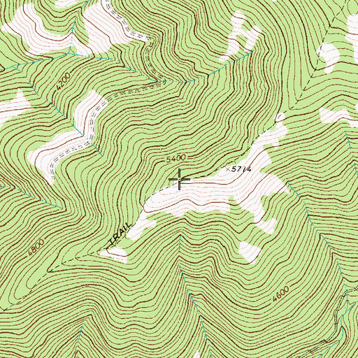 Topographic Map of Pulpit Mountain National Recreation Trail, MT