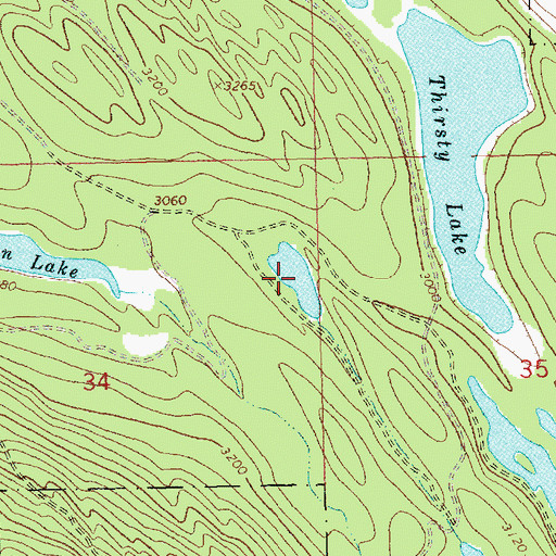 Topographic Map of Turtle Lake, MT