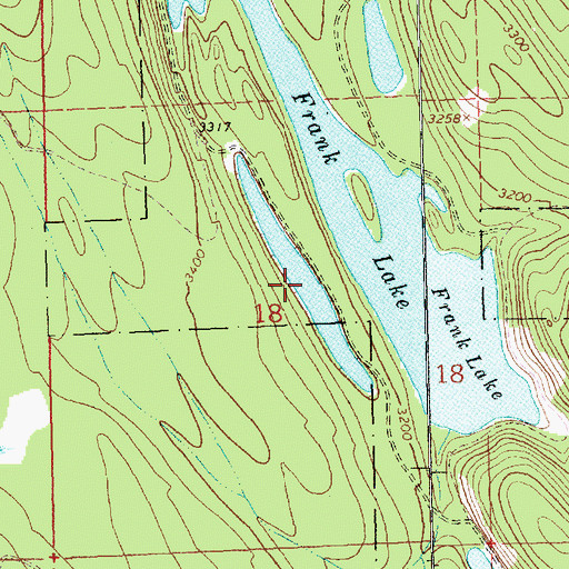 Topographic Map of Summerville Lake, MT