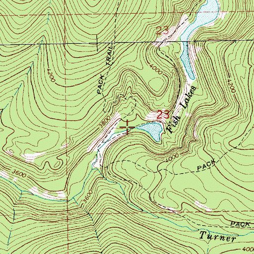 Topographic Map of Turner Falls, MT