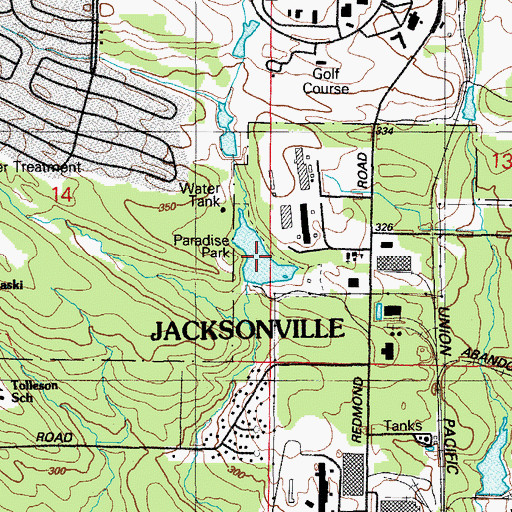 Topographic Map of Paradise Lake, AR