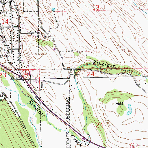 Topographic Map of Historical Village, MT