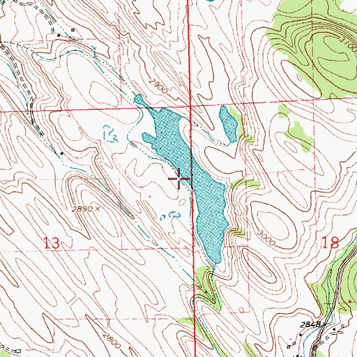 Topographic Map of Costich Lake, MT