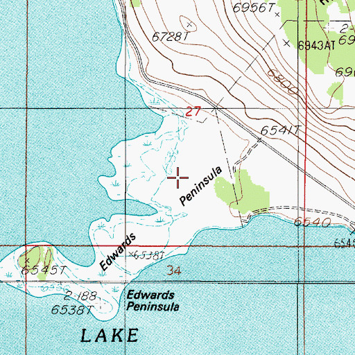 Topographic Map of Edwards Point, MT