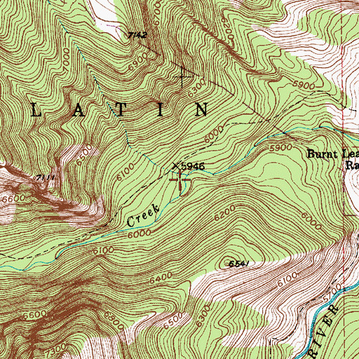 Topographic Map of Crystal Creek, MT
