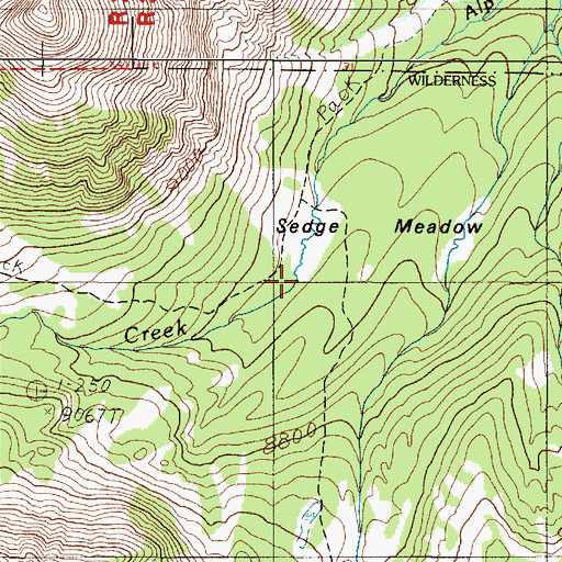 Topographic Map of Dude Lake, MT