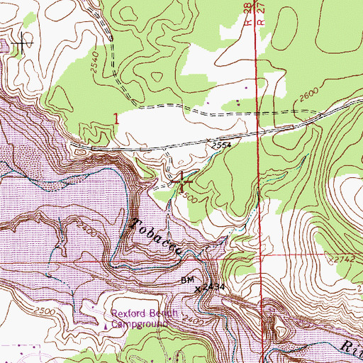 Topographic Map of Hoodoos Point of Interest, MT