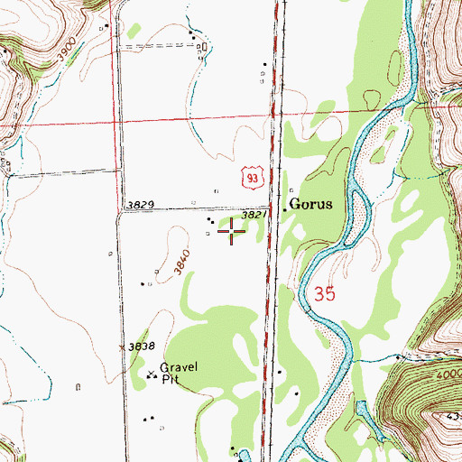Topographic Map of Bike Hostel Recreation Site, MT