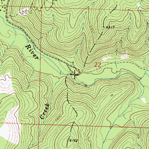 Topographic Map of East Fork Trailhead, MT