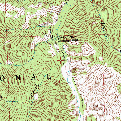 Topographic Map of Warm Springs Trailhead, MT