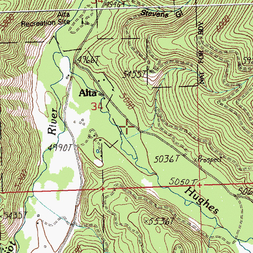 Topographic Map of Alta Forest Service Station, MT
