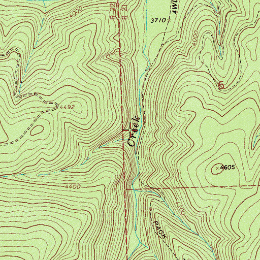 Topographic Map of Small Creek, MT