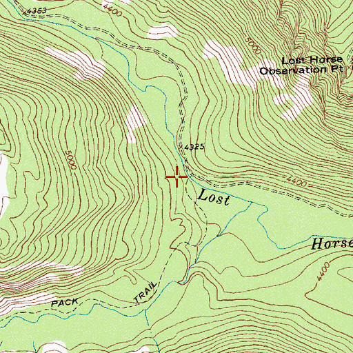 Topographic Map of Lost Horse Trailhead, MT