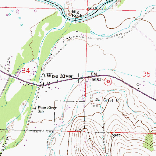 Topographic Map of Wise River Ranger Station, MT