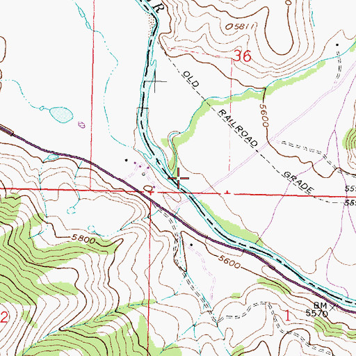 Topographic Map of Jerry Creek Fishing Access, MT