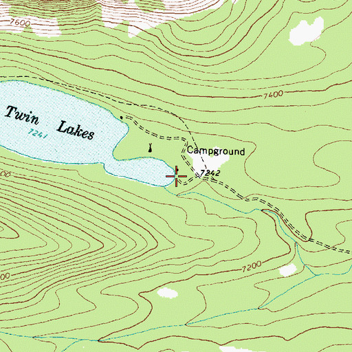 Topographic Map of Twin Lakes Guard Station, MT