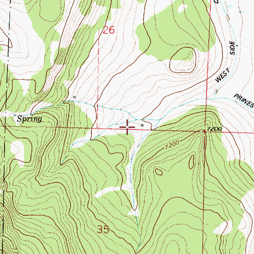 Topographic Map of Prines Cabin, MT